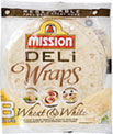 Mission Delicatessen Wheat and White Wraps (8)