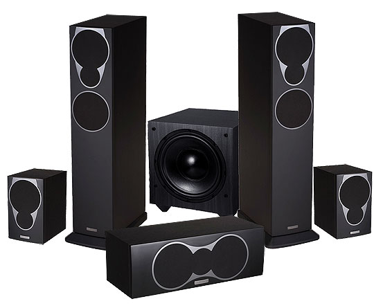 Mission MX3 Full 5.1 Speaker Package - Black MXS