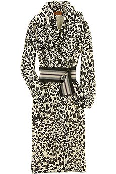 Carlotta leaf print wrap dress