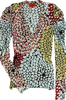 Vibrazione cashmere blend floral print top