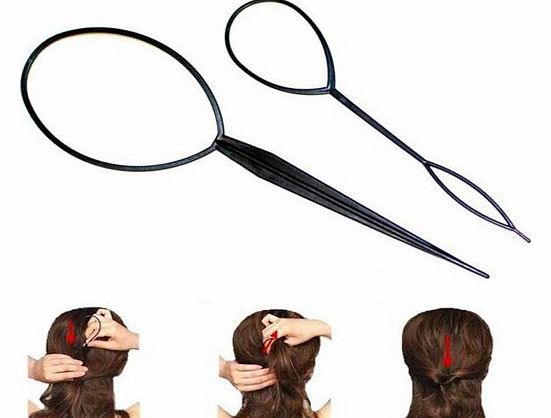 Misswonder 2 Pcs Tail Hair Braid Ponytail Maker Styling Tool DIY Pony Tail Accessory