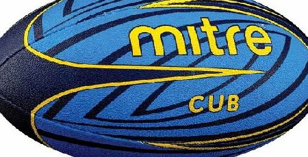 Mitre Cub Rugby Training Ball - Blue/Yellow - 3