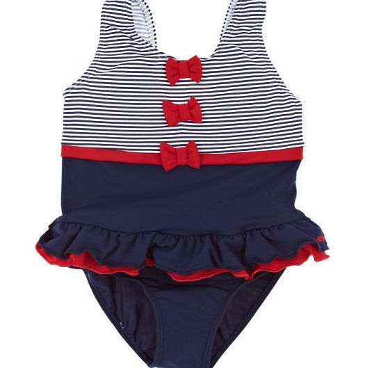 Mitty James Girls Mitty James Nautical Bow Swimsuit -