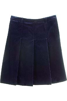 Miu Miu Pleated velvet skirt