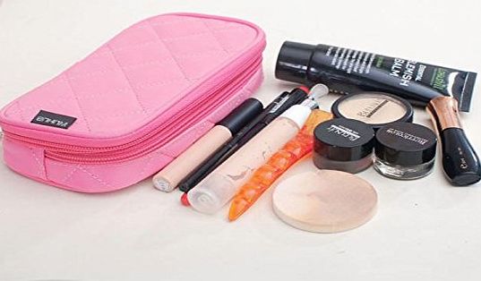 MIWIND Small Cosmetic Bags Makeup Bag Women Travel Toiletry Bag (Pink)