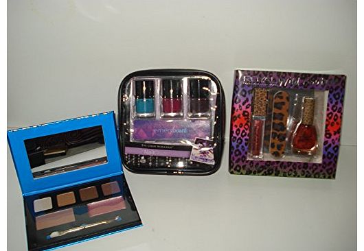 MIX BRANDS 3 X MAKE UP KITS BUY ONE GET ONE FREE SETS ~1 X THE COLOR WORKSHOP NAIL CRAZE 4PC GIFT SET IN CASE   1 X Body Collection LUXE BRONZE BOOK MAKE UP SET   1 X ROYAL 3PC LIPGLOSS 
