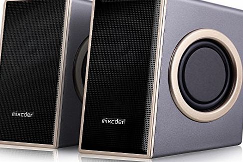 Mixcder Home Computer Speakers, Mixcder MSH169 USB 2.0 Powered Surround Subwoofer Multimedia Speaker with Enhanced Sound, Volumn Control, 3.5mm Audio Jack for Laptop, PC, TV, MP3, MP4, Phone, iPad