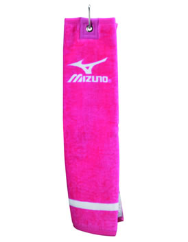 Mizuno Golf Towel Trifold Clip Pink