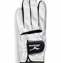Mizuno Gripflex Leather/Synthetic Golf Glove (White/Black) Extra Large (1 Glove)