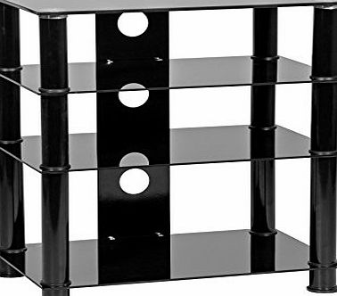 MMT Furniture Designs MMT LHFBLK650 - 4 Shelf Hi Fi stand - Hi Fi rack -