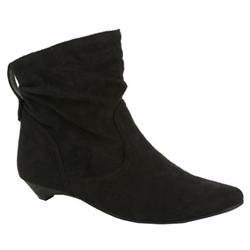 Moda In Pelle Female Anglo Black Alcantara Fabric Upper Fabric Lining Fabric Lining Ankle in Black