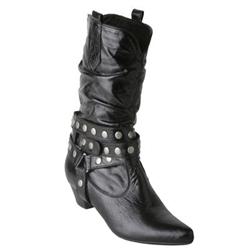 Moda In Pelle Female Botler Black Leather Leather Upper Fabric Lining Fabric Lining Casual in Black