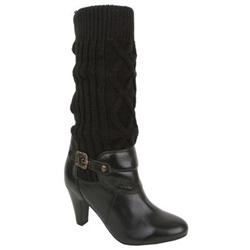 Moda In Pelle Female Kringle Black Leather Leather Upper Fabric Lining Fabric Lining Ankle in Black