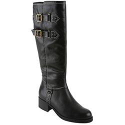 Moda In Pelle Female Motor Black Leather Leather Upper Fabric Lining Fabric Lining Casual in Black