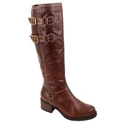 Moda In Pelle Female Motor Brown Leather Leather Upper Fabric Lining Fabric Lining Casual in Brown