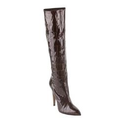 Moda In Pelle Female Xrate Brown Patent Croc Leather Upper Manmade Lining Manmade Lining Calf/Knee in Brown
