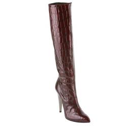 Moda In Pelle Female Xrate Burgundy Patent Croc Leather Upper Manmade Lining Manmade Lining Calf/Knee in Burgundy