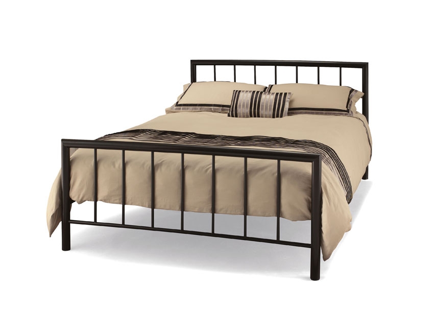 MODENA Black Small Double Bedstead