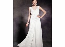 Modern Scoop Sleeveless Lace Evening Dresses White