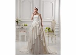 Modern Unique Elegant Strapless Satin Tulle