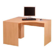 Modular corner desk, beech effect