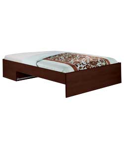 modular Wenge Double Bed with Luxury Firm Mattress