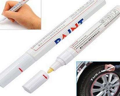 MOGOI TM) Permanent Car Tyre Tire Metal Paint Pen Marker-White With MOGOI Accessory Wire Winder