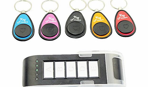 MOGOI TM) Remote Wireless Key Finder Locator,1 RF Transmitter and 5 Receivers With MOGOI Accessory