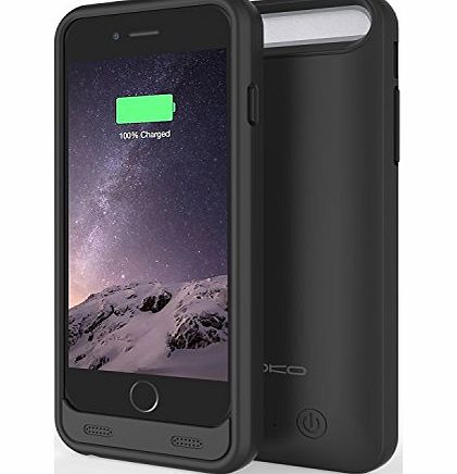 MoKo iPhone 6 Battery Charger Case - 3100mAh Protective Rechargeable Backup External Battery Charger Charging Case Cover for iPhone 6 4.7 Inch, BLACK