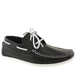Male Barry Boat Shoe Leather Upper Fashion Trainers in Black, Brown, Purple, White and Blue