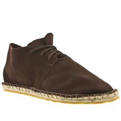 Male Espadrille Chukka Suede Upper Fashion Trainers in Brown