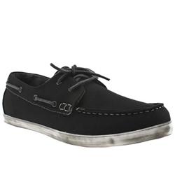 Male Harry Boat Shoe Fabric Upper Fashion Trainers in Black, White, White and Red