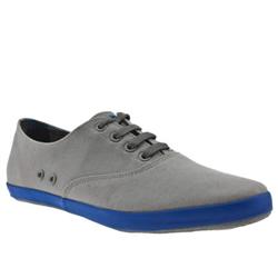 Male Harry Colours Fabric Upper Fashion Trainers in Grey, White and Orange