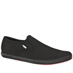 Male Harry Slip-On Fabric Upper Fashion Trainers in Black