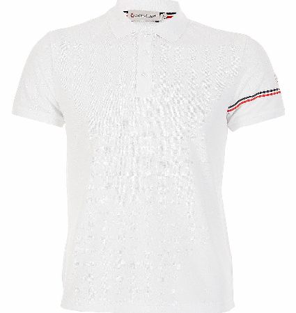 MONCLER Contrast Trim Sleeve Logo Polo