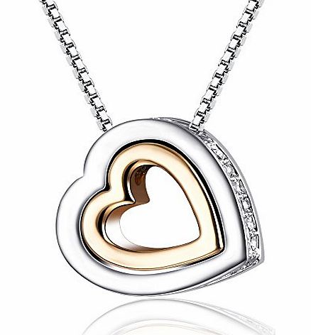 Crystal Made with Swarovski Elements Crystal Pendant Necklace for Women,Necklace w/ Swarovski Crystal Aquamarine Tanzanite 18K White Godlen Plated heart Shape necklace for couple love lady