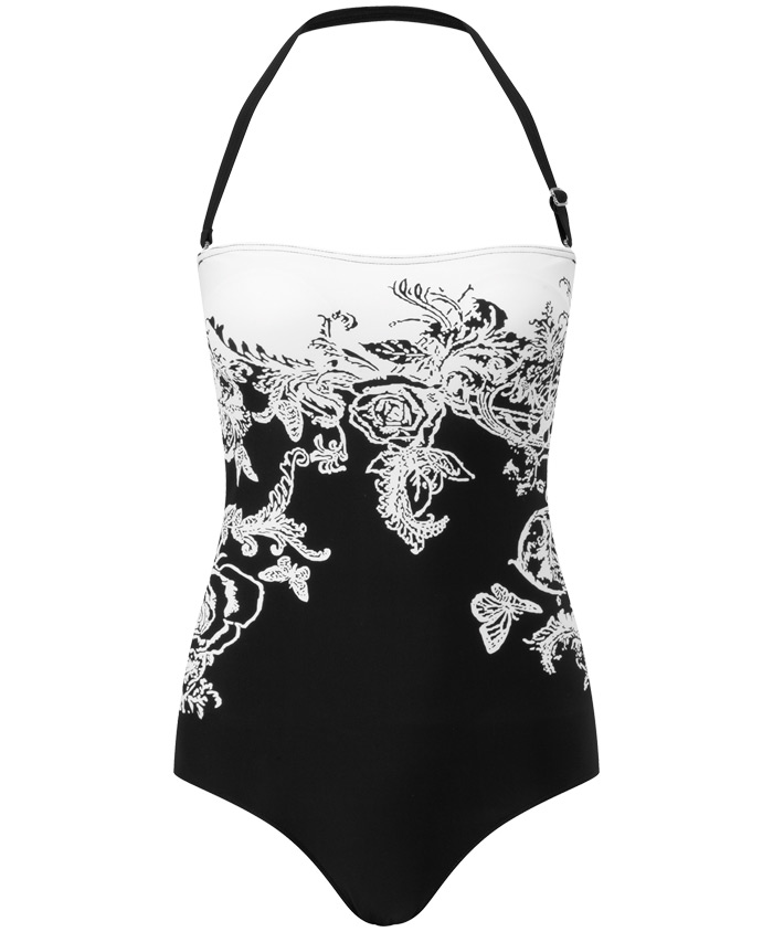 Monochrome Print Swimsuit