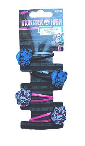 Monster High - Hair Accessories - set of 4 Hair Clips (black and pink)
