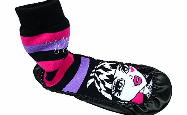 Monster High Girls Monster High Draculaura Frankie Stein Home Gripper Slipper Socks UK shoe sizes from 9 to 5