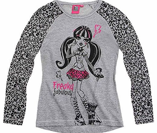 Girls Official Monster High Top Kids Long Sleeve T Shirt New Age 8 10 12 14 Years