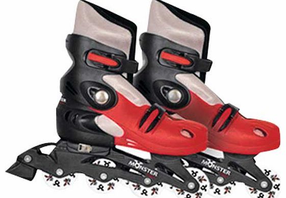 Monster Small Inline Skates - Red and Black