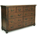 dark wood 10 draw chest furniture