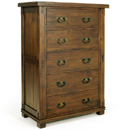 dark wood 5 draw chest furniture