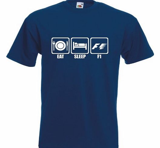 Moon Printed Clothing Eat Sleep F1 Formula 1 One T-Shirt TShirt NEW All Sizes All Colours Gift