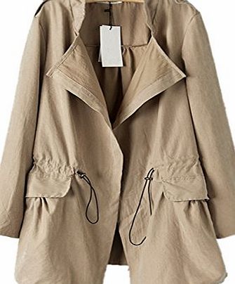 Mooncolour Womens Loose Cozy Fall Trench Coat Mid Long Blazer