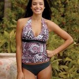 Venetian D DD Band Cami Top - Carbon and Cerise