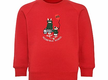 Moorfield School Unisex Sweatshirt, Red