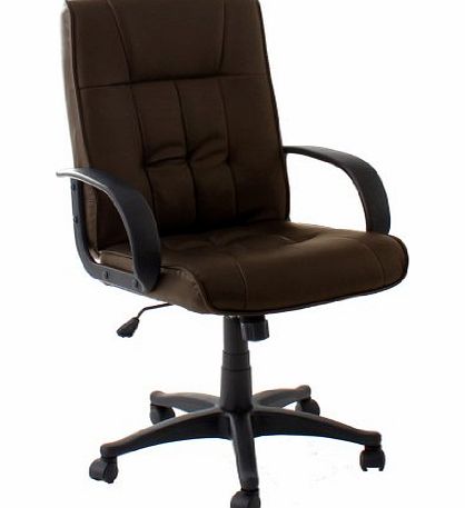 More4Homes SEATTLE BROWN HIGH BACK EXECUTIVE OFFICE CHAIR LEATHER SWIVEL, RECLINE, ROCKER COMPUTER DESK FURNITURE