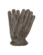 Mens Dark Brown Deerskin Leather Gloves