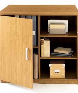 Cupboard and Shelving Unit - Beech Finish